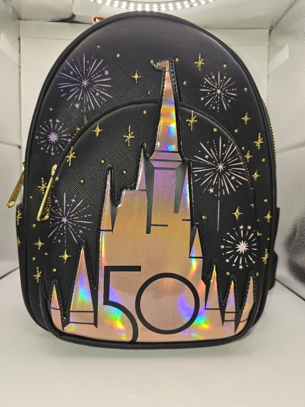 Loungefly x Walt Disney World Holographic 50th Anniversary Backpack